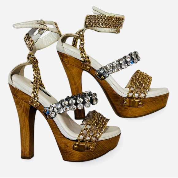Dolce & Gabbana Shoes - Dolce & Gabbana heeled embellished  sandals